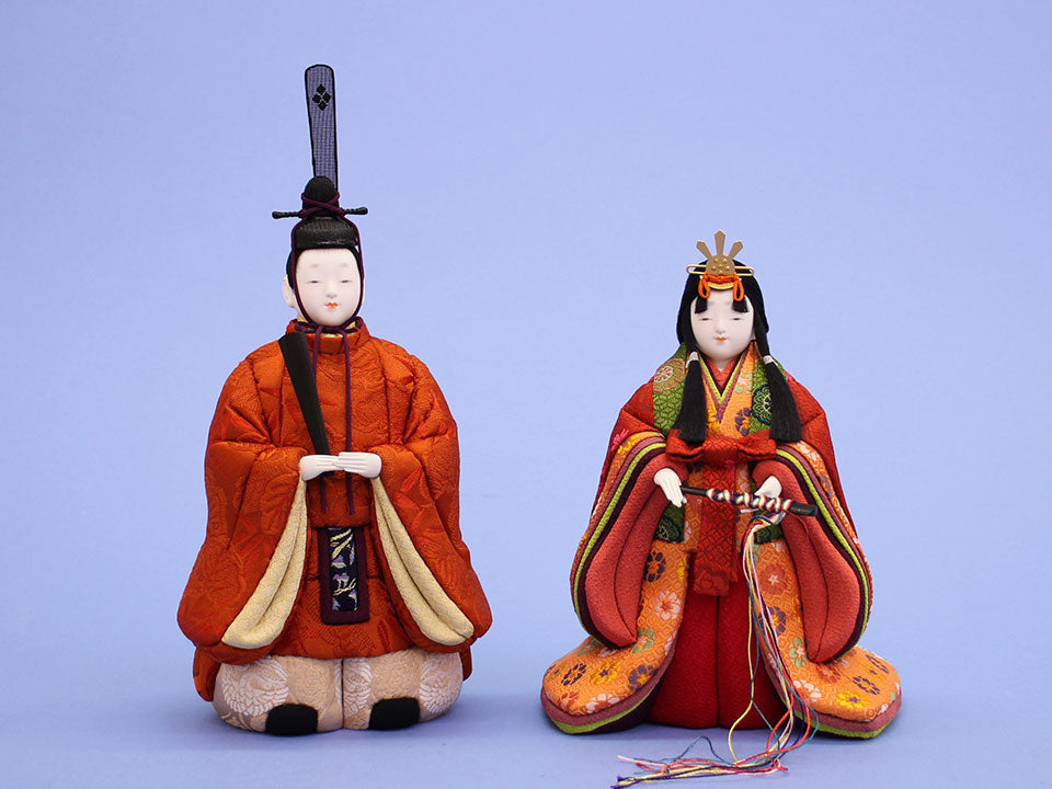 雛人形飾り 木目込み 寿鳳作豊明立雛せいか菊唐草 – 寿鳳人形の東芸