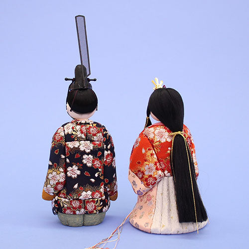 木目込み立雛単品 皇宮（小）　後ろから