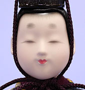 木目込み雛人形単品寿々喜（中）親王　殿顔