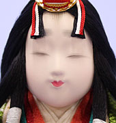 木目込み雛人形単品寿々喜（中）親王　姫顔