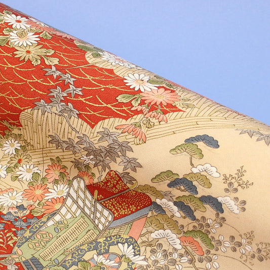 Japanese woven fabric Yuzen  9098bj