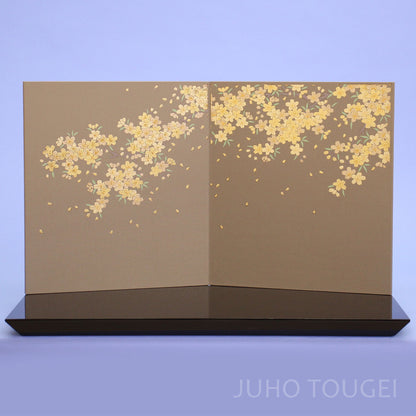 52㎝-10金彩桜台屏風セット　正面