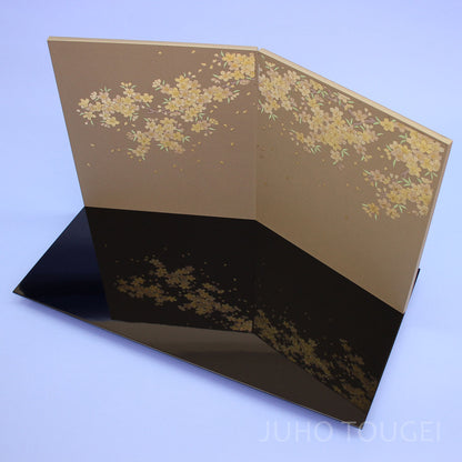 52㎝-10金彩桜台屏風セット　上から