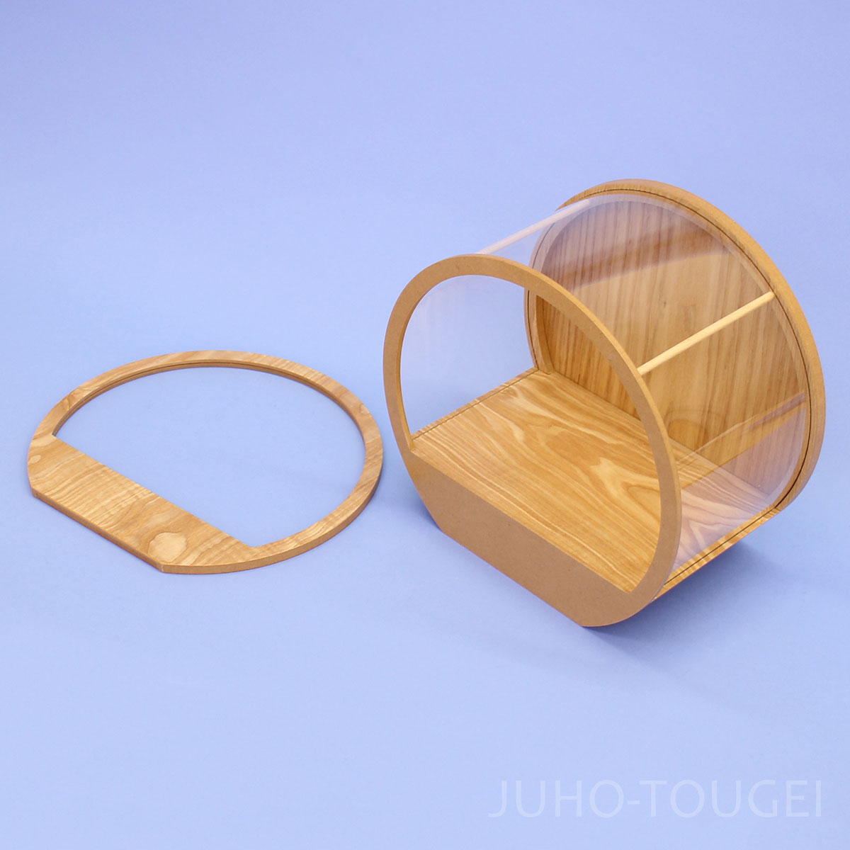 マグネット式丸型アクリルケース　オープン