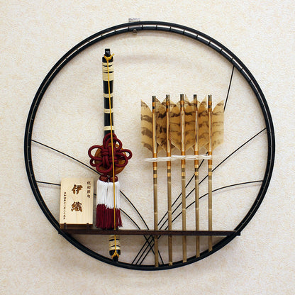 壁掛け破魔弓飾り 團(だん)　壁掛け札付き