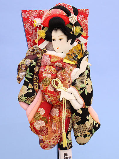 押絵羽子板飾り 華流水 左から