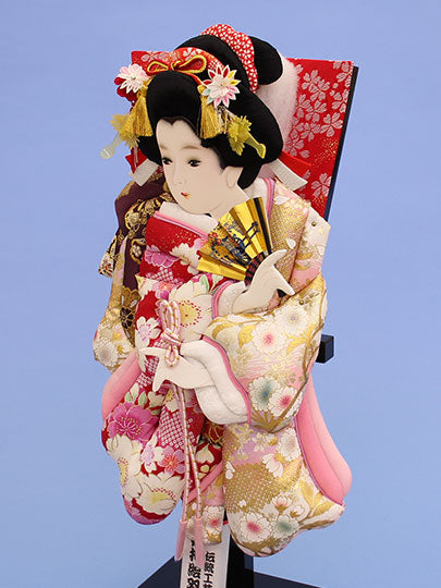 18号押絵羽子板飾り 華流水 黒桜華ケース入り（ケースのお取り寄せ10