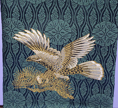 Drapeau nominatif pour garçon, hauteur 39 cm, petite broderie faucon