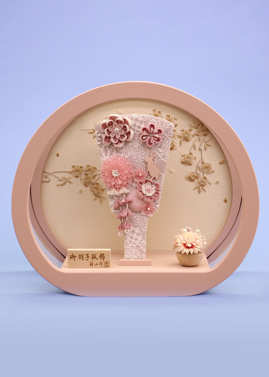 7号うらら紫　丸型モカピンクケース飾り