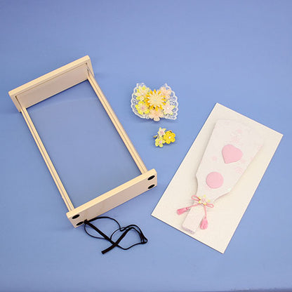 髪飾り羽子板 黄色つまみ薄型ケース入り　外す