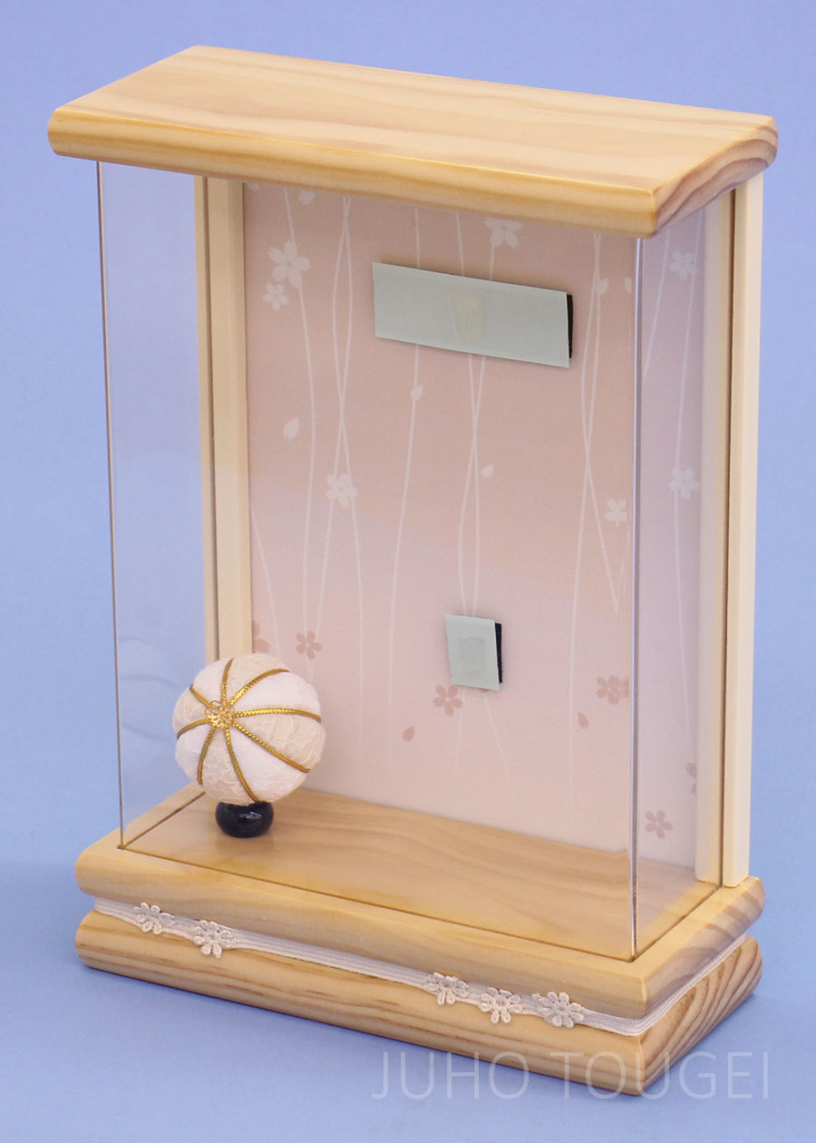 [展示品・未使用] 羽子板　ケース　インテリア つまみ羽子板ケース飾り 9号 アクリルケース 壁掛可能タイプ 5EH-38