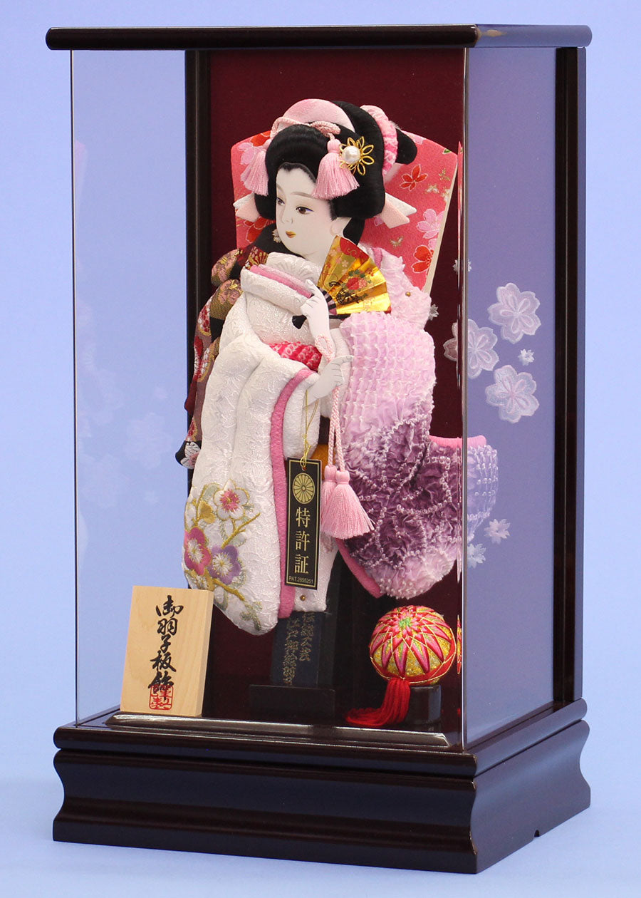 10号詩音紫刺繍ぼかしかの子　ブドウケース　横から