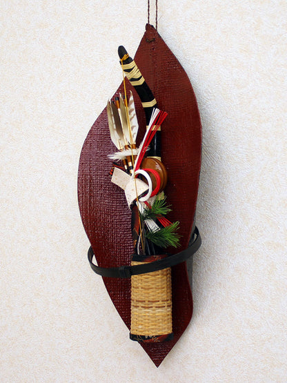 壁掛け破魔弓飾り 那須　横から