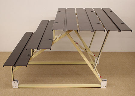 天広、高床タイプ スチール段　横から