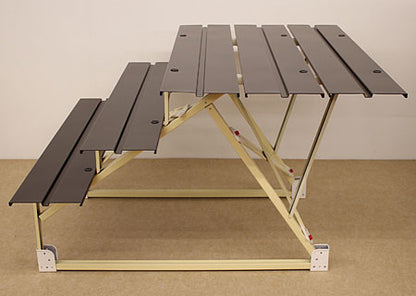 天広、高床タイプ スチール段　横から