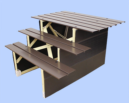 天広、高床タイプ スチール段(サイドカーバー付き)