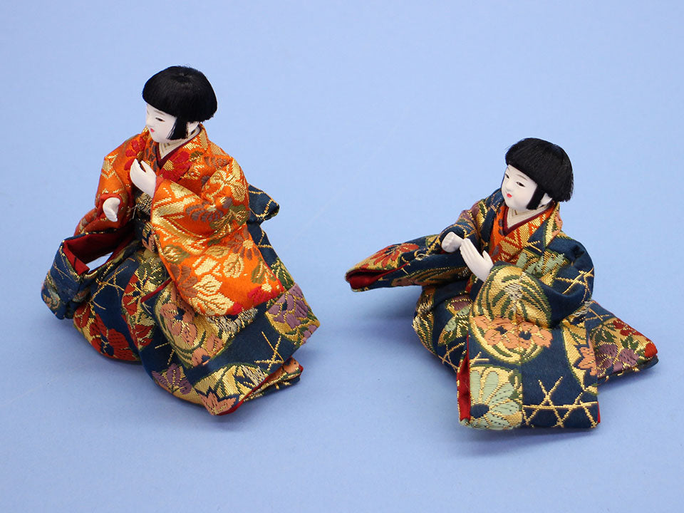 雛人形単品 　柳三寸五人囃子　横から