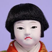 雛人形単品 　柳三寸五人囃子　顔