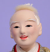 雛人形単品 柳三寸三人仕丁　笑い