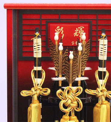 破魔弓ケース飾り 彩輝レッド　ズーム