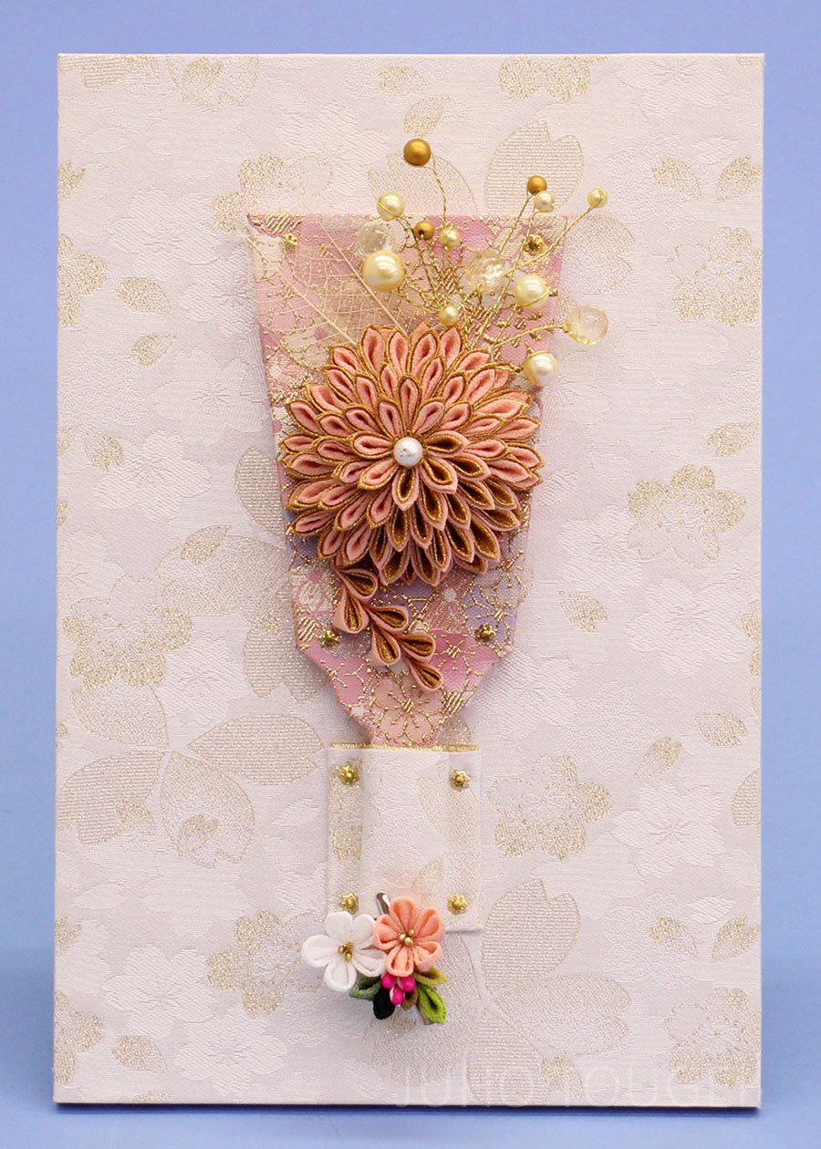 JUHO TOUGEI 剣つまみ羽子板　白桜壁掛け