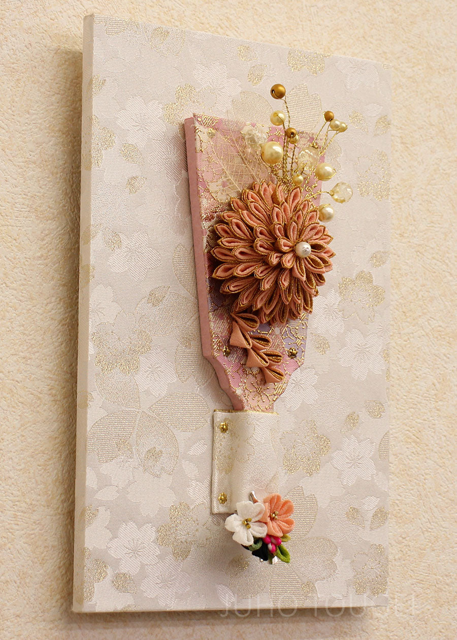 JUHO TOUGEI 剣つまみ羽子板　白桜壁掛け