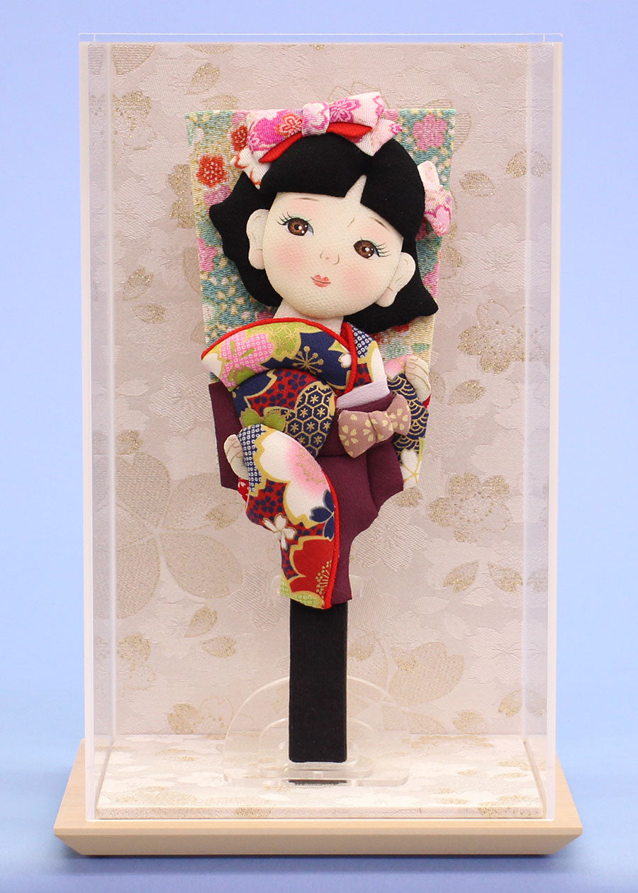 押絵羽子板　飾りケース入り 20号押絵羽子板飾り 華流水 白木桜華のケース入り – 寿鳳人形の東芸