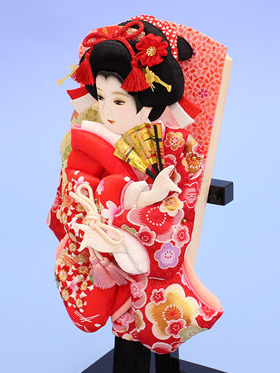 押絵羽子板 刺繍華流水刺繍 台付き　左から