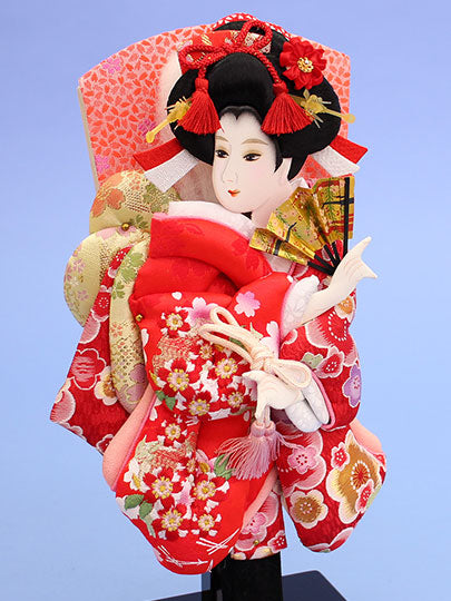 押絵羽子板 刺繍華流水刺繍 台付き　右から