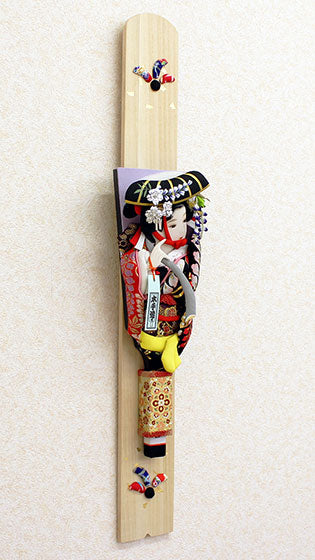 羽子板 京雅 八重壁掛飾り　横から