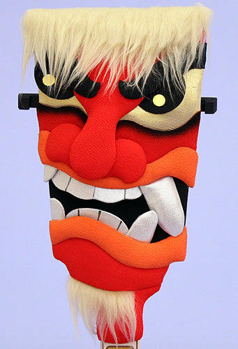 お土産羽子板　なまはげ　赤ズーム