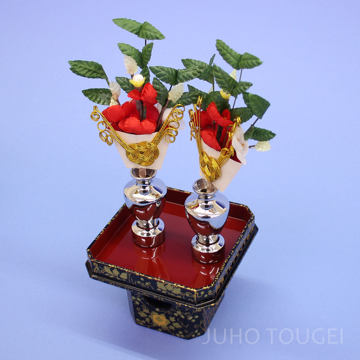 40号唐草9品セット　三宝　上から