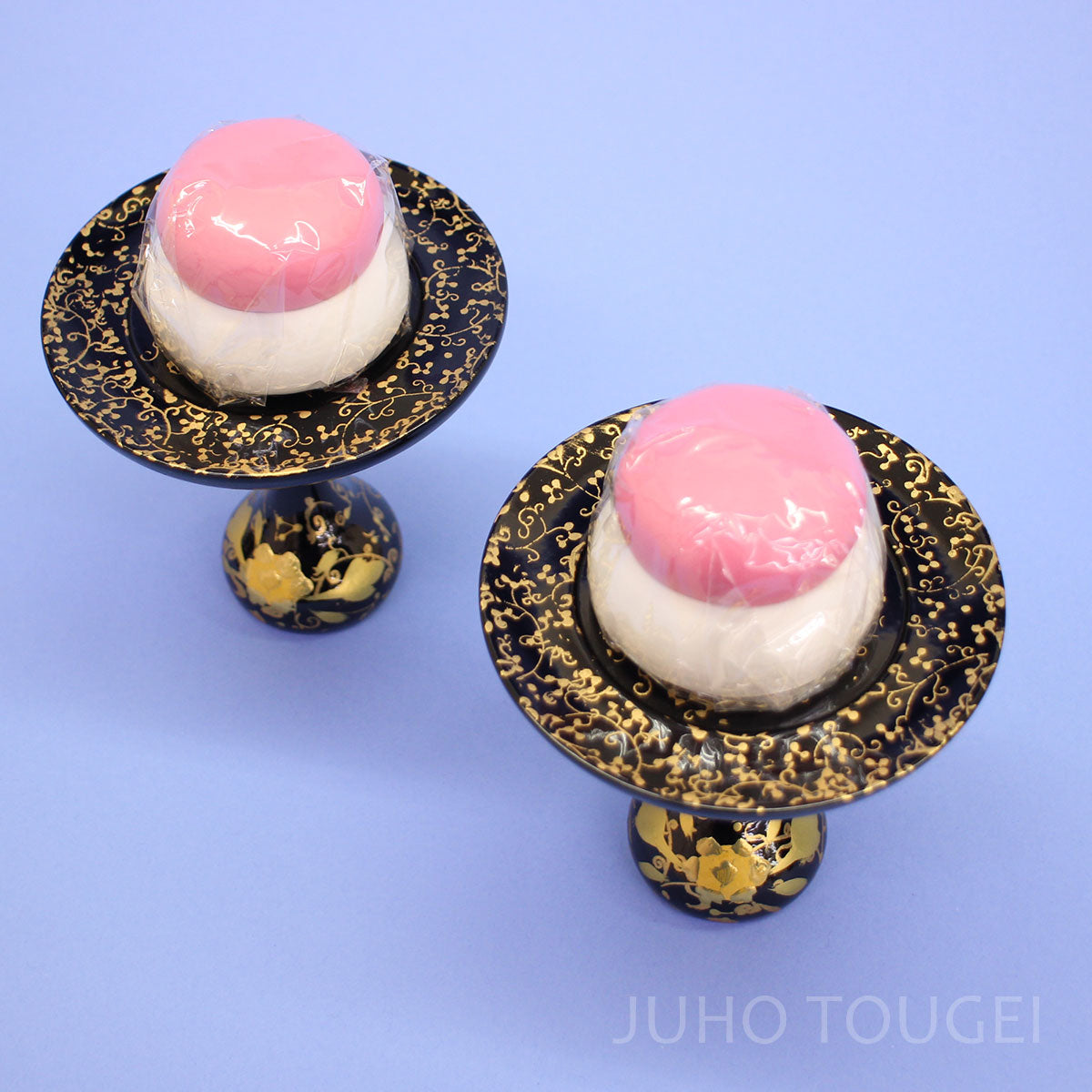 40号唐草9品セット　高坏　上から