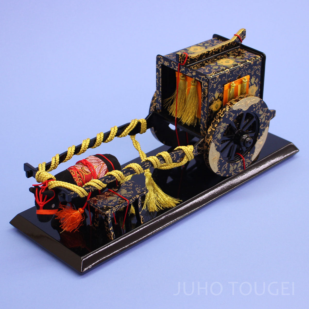 40号唐草9品セット　牛車　斜めから