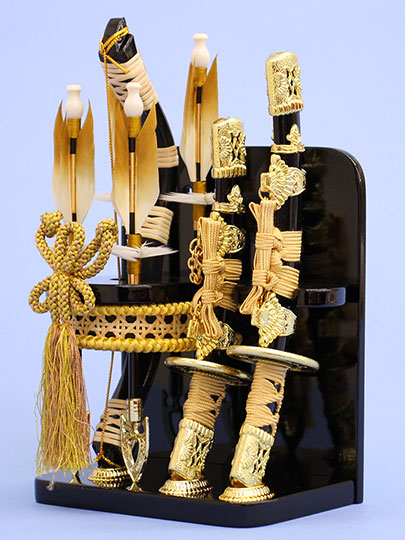 破魔弓出し飾り 夢　横から