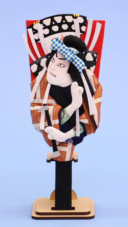 歌舞伎羽子板　8号め組 スタンド付き