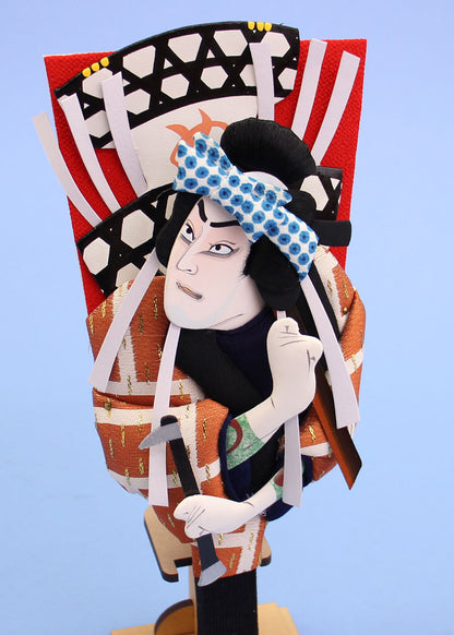 Kabuki Hagoita No. 8 Megumi with stand