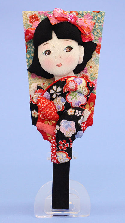 押絵羽子板  昭和レトロモダン 左向き スタンド付き