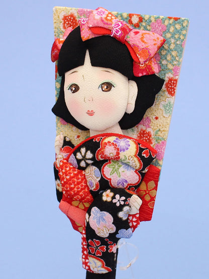 押絵羽子板  昭和レトロモダン 左向き 右からズーム