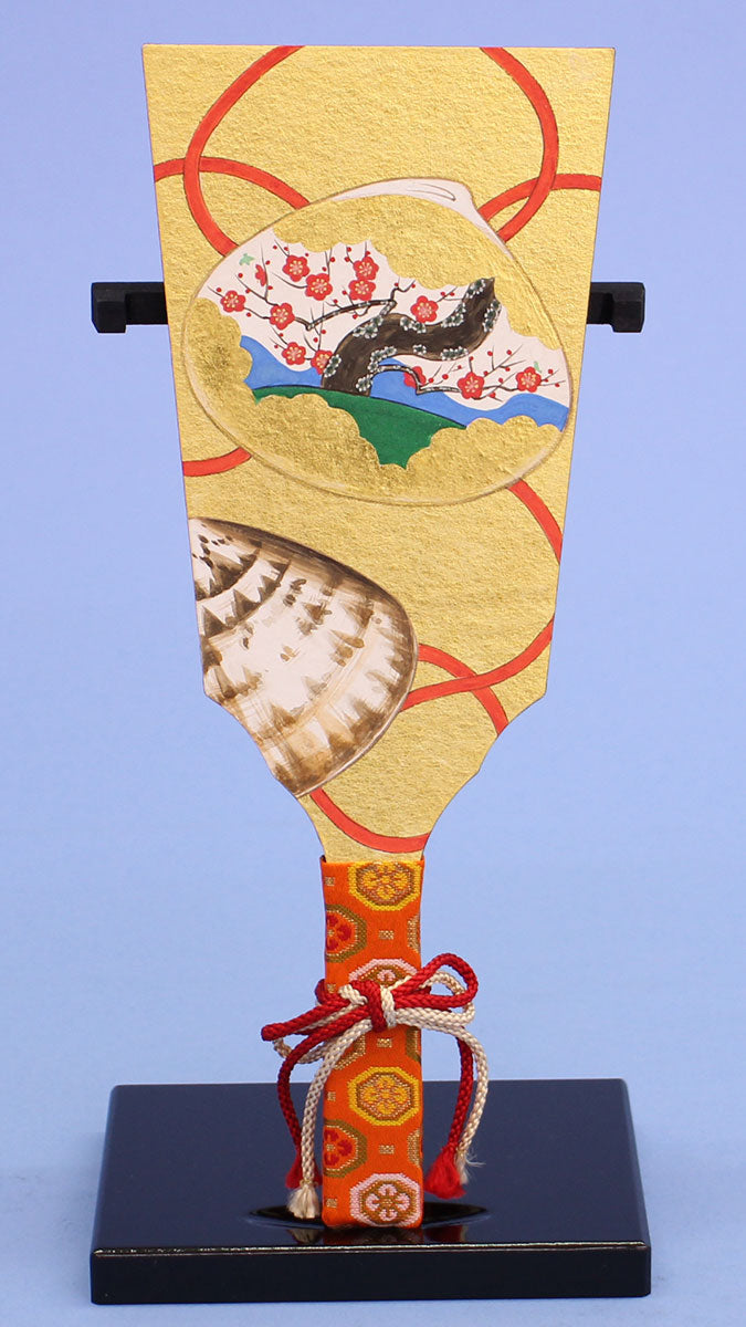 天然岩絵の具手彩色羽子板