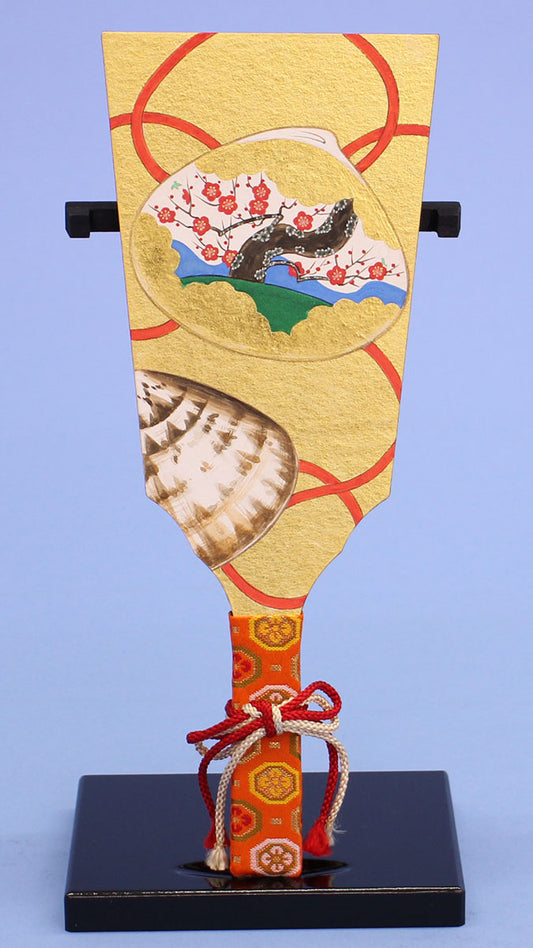 天然岩絵の具手彩色羽子板