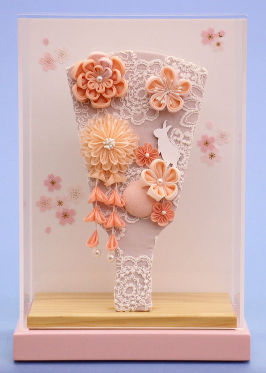 7号うららオレンジ　ピンクA薄型ケース飾り