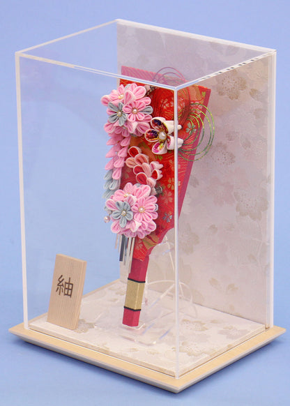 JUHO-TOUGEI つまみ髪飾り羽子板ケース　横から