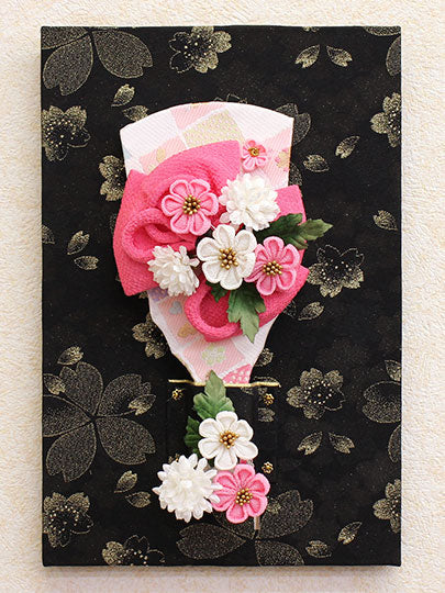 Support mural pour tableau en cerisier noir Hagoita, n° 7