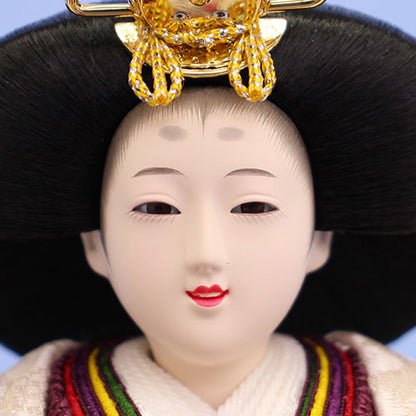 雛人形単品 親王5 京十二番　1187正絹雪輪に桜刺繍　姫顔
