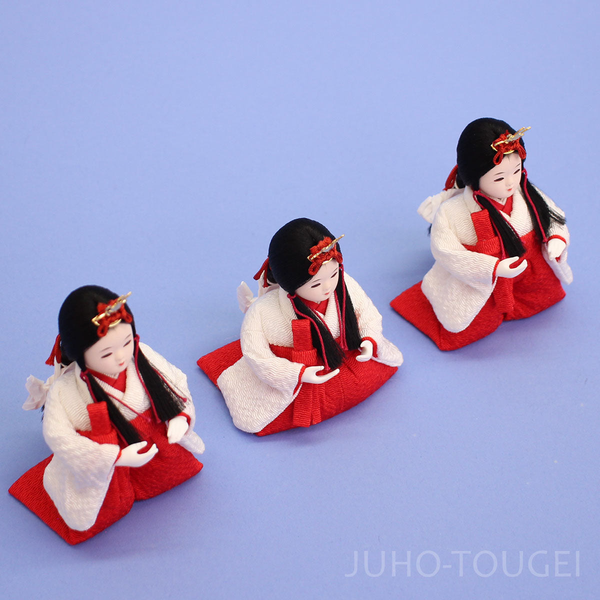 雛人形単品三人官女1 まめびな　上から