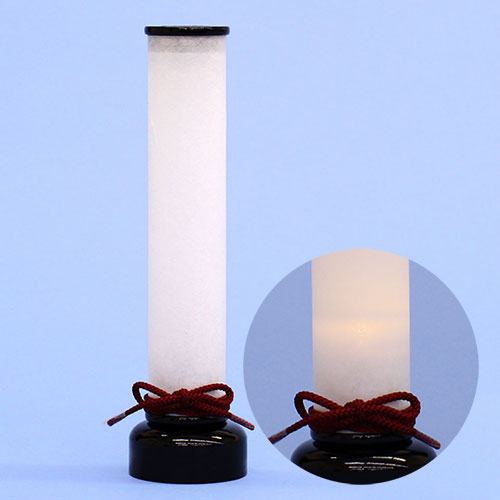 LEDコードレス行灯 21cm 雲竜柄（木製）