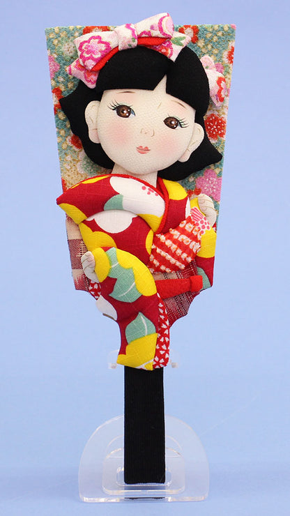 押絵羽子板  昭和レトロモダン 右向き スタンド付き