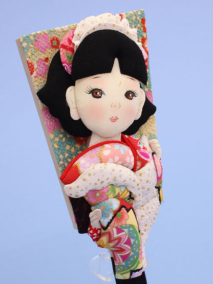 押絵羽子板  昭和レトロモダン メイド 左からズーム