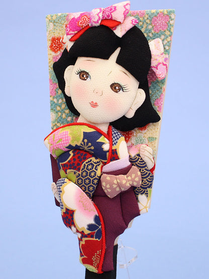 押絵羽子板  昭和レトロモダン 袴 右からズーム